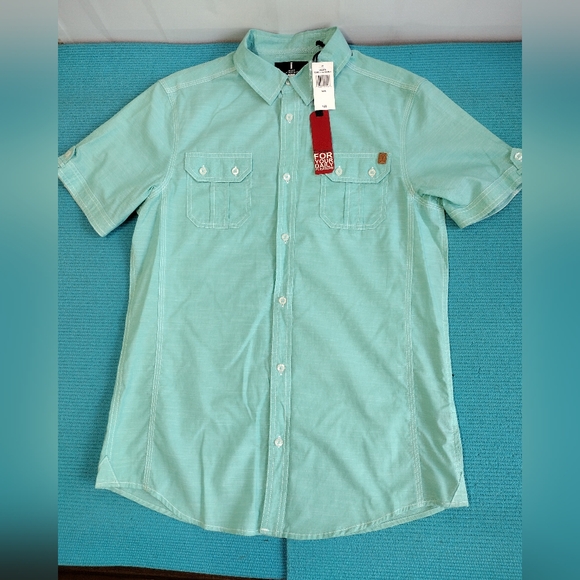 i Jeans by Buffalo Macarthy Men’s Shirt Button Up Short Sleeve Size M - Picture 4 of 6